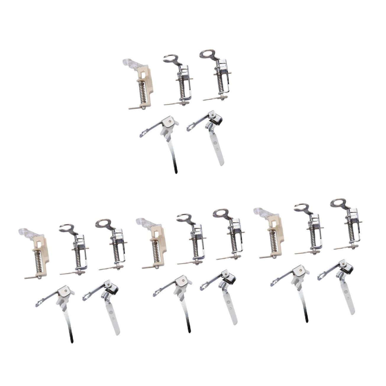 Pieds de machine à broder à coudre à quilter SHINEOFI - Lot de 4 sets de 5 pièces