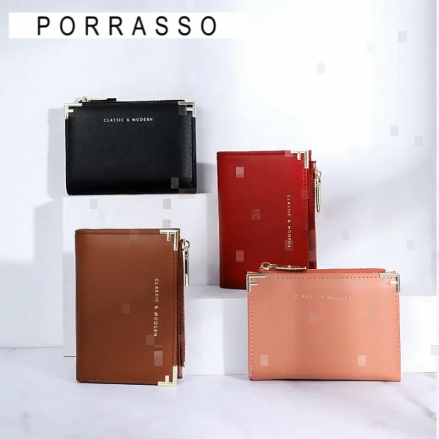 Portafoglio Donna PORRASSO In PU Con Protezione RFID – Piccolo, Portamonete E Multi Slot, Colore Rosa - 2