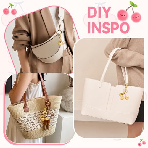 Image of TINKRSTUFF Cherry Bag Charm Cute Key Chains Cherry Purse Charms for Handbags, Strawberry Keychain Best Gifts