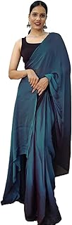 Satrani Women'S Chiffon Ready To Wear Saree With Unstitched Blouse Piece Price In India