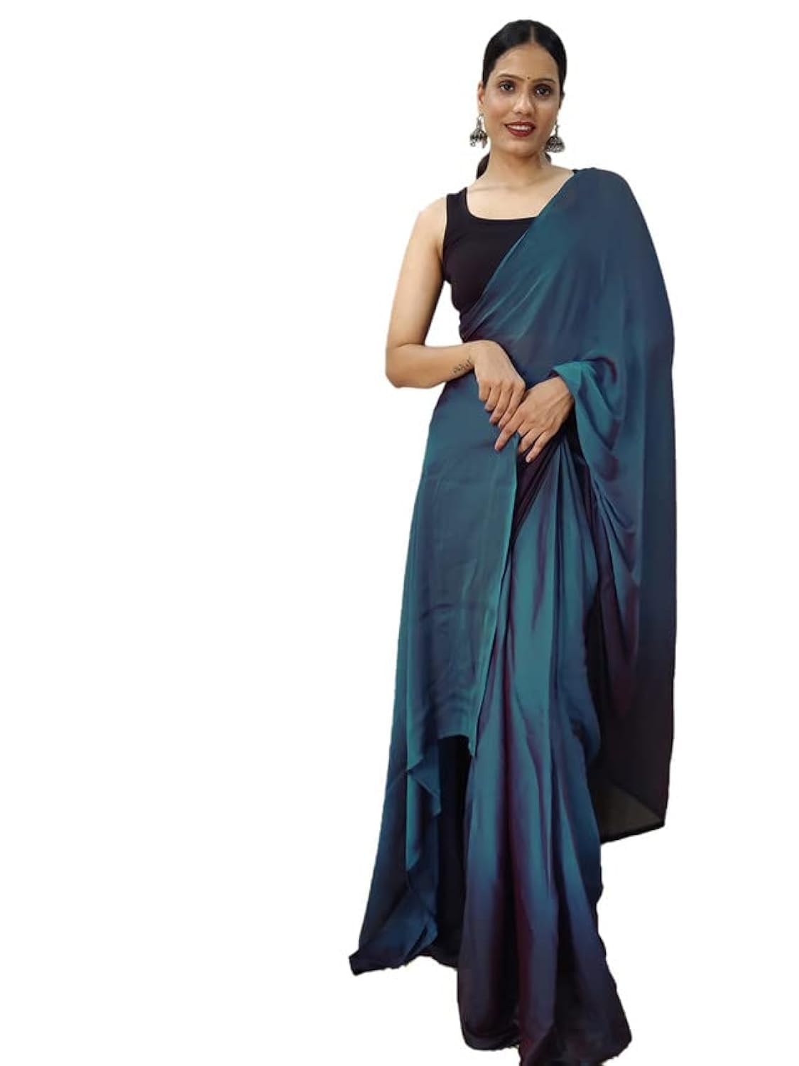 satrani Women'S Chiffon Ready To Wear Saree With Unstitched Blouse Piece-picture-25