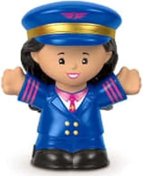 Little People Replacement Part for Fisher-Price Inspired by Barbie You Can Be Anything Playset HCF58 - Replacement Female Airline Pilot Figure