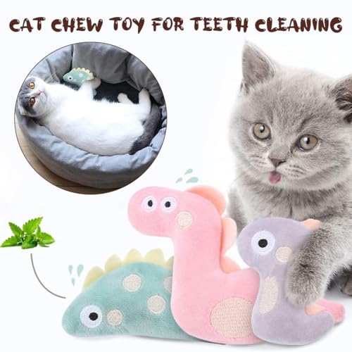 6Pcs Catnip Jouets Souris, Teeth Cleaning Jouet Interactif à l'herbe à Chat, Mini en Peluche Jouet à Mâcher à l'herbe à Chat pour Kicking, Playing and Indoor Interacting – Image 5