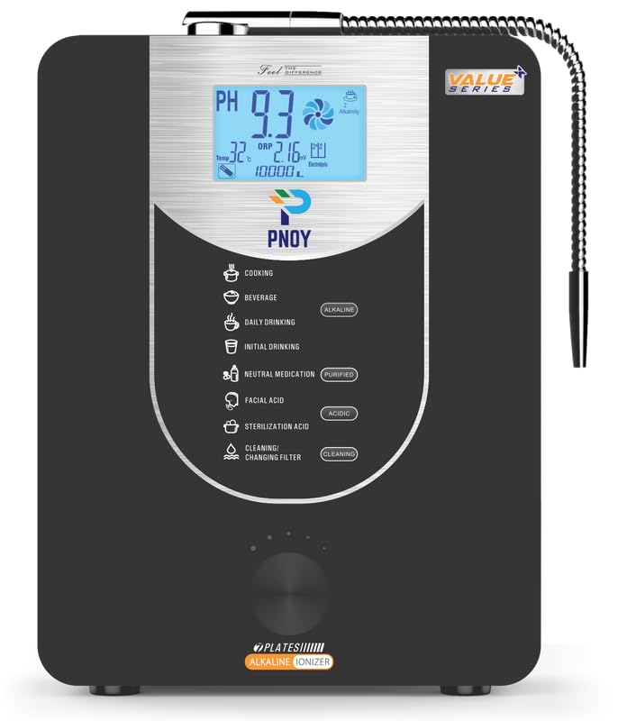 PNOY 7 plate Alkaline Water Ionizer | 7 Titanium and Platinum Plates | made in korea and ion membrane from Japan | Enhance Your Hydration and Wellness with Ionized Alkaline Water