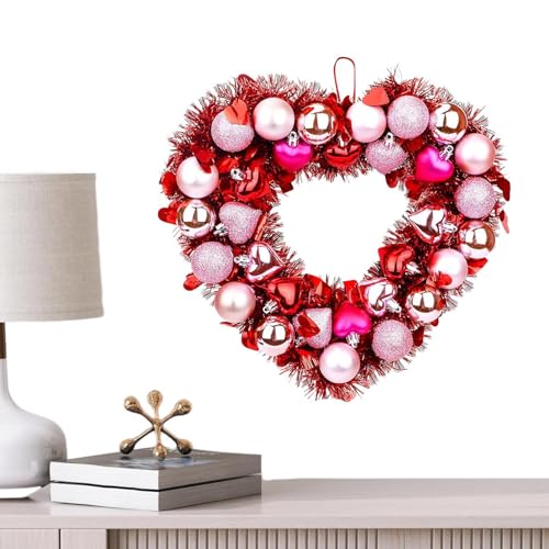 Couronne de mariage avec lumières pour décoration murale de Saint-Valentin - 2