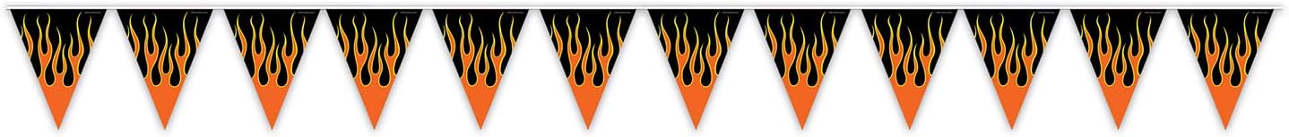 Flame Pennant Banner Party Accessory (1 count) (1/Pkg)