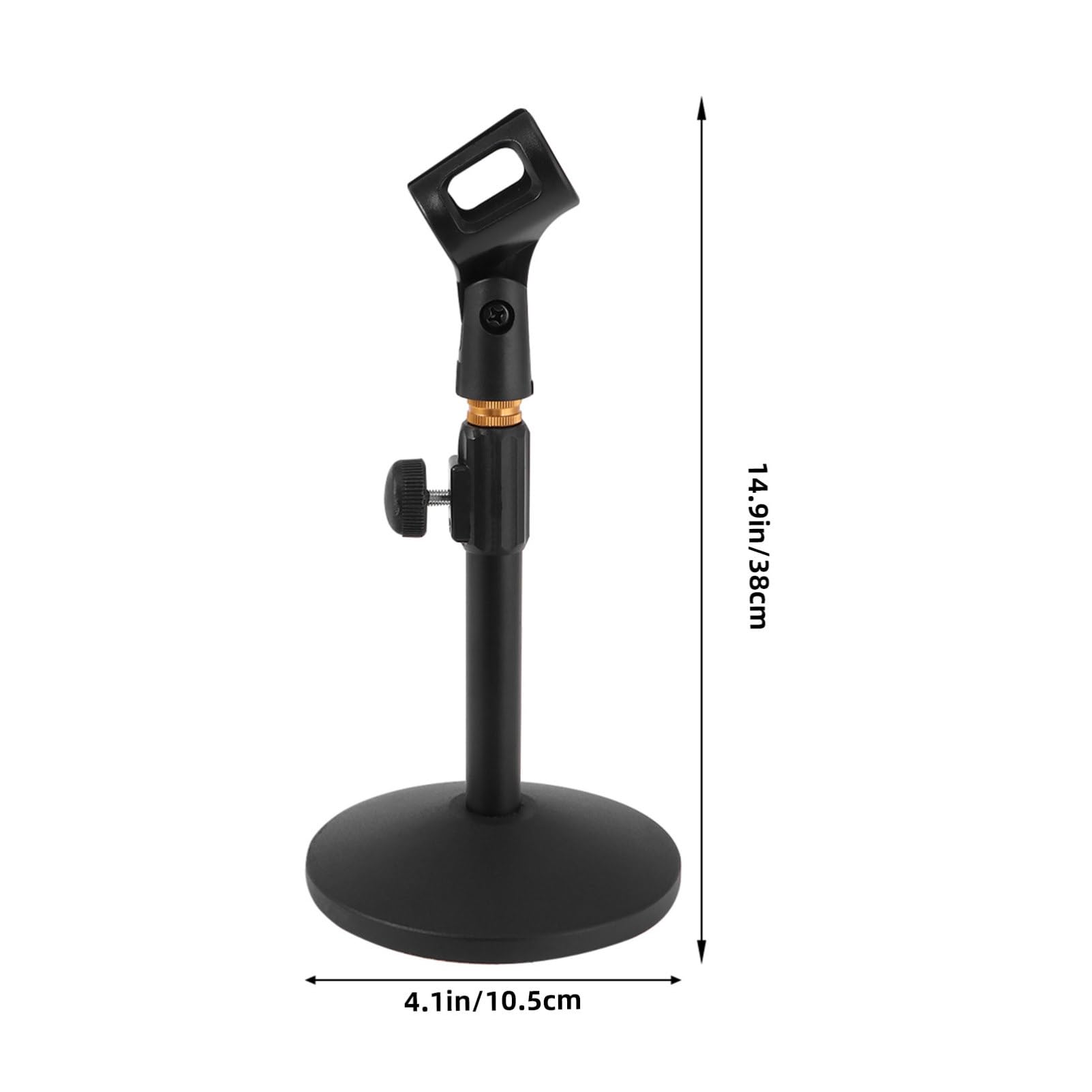 Abaodam Base Rotonda per Supporto Microfono Mensola da Tavolo per Broadcasting Supporto Elevabile per Podcasting Riunioni Online Registrazione Canto Leggero e Trasportabile