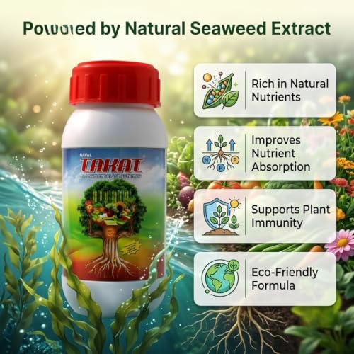 Image of Naval Takat - Bio-Fertilizer For Flowering & Growth, Seaweed Base Fertilizer, Perfect Liquid Fertilizer For Rose Plants (1000 Ml)