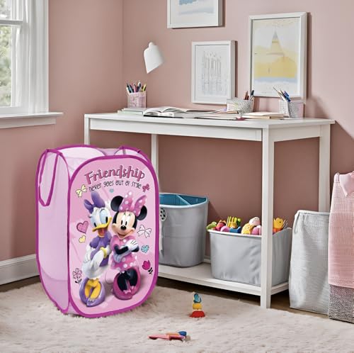 Miniatura 9 de Superdiver - Contenedor Plegable De Minnie Y Daisy, Licencia Oficial Disney: Para Guardar Y Almacenar Juguetes Y Ropa - 36x36x58 Cm - Seguro Y Fácil De Guardar. Perfecto Para Niñas.