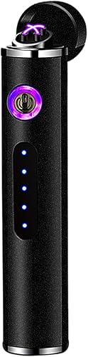 YOZWOO Encendedor de arco recargable por USB, encendedor de plasma eléctrico, mini encendedor electrónico, encendedor de velas portátil, cilíndrico,