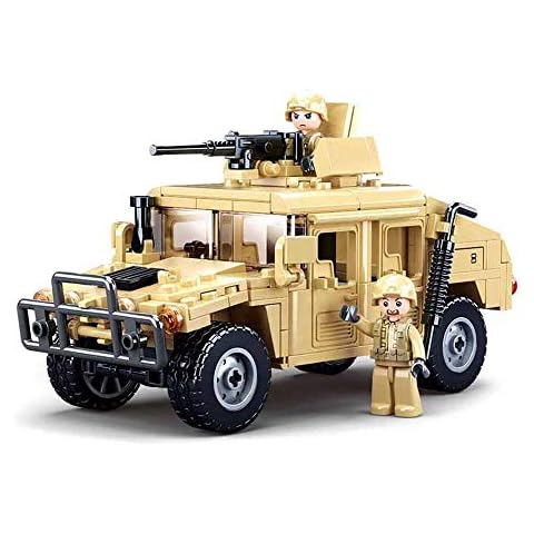 Octopbrik Military Vehicle Building Toy for Age 6 7 8 9 10 11 12+, Battle Brick, Compatible with Major Brand, Army Series Building Block with 2 Soldiers Figures (265 Pieces) Cover