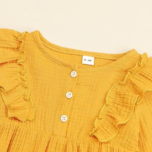 Image of Axumity Kid Girl Clothes Ruffle Sleeve Top Floral Allover Pants 3-9 Years Fall Outfit Set