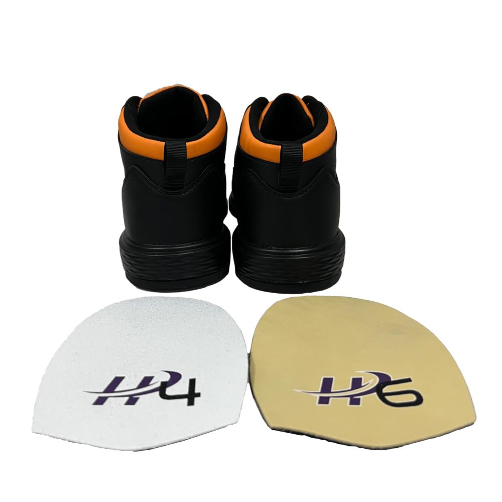 Night Fire Hollmark Shoes with Interchangeable Soles, Unisex High-Top Bowling Shoes with Lace-Up Design, Black and Orange (12.5 Men/14 Women)