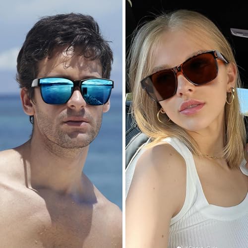 Image of GEGURI Polarized Sunglasses Fit Over Glasses for Men Women, Oversized Square Sun Glasses UV400 Protection Shades