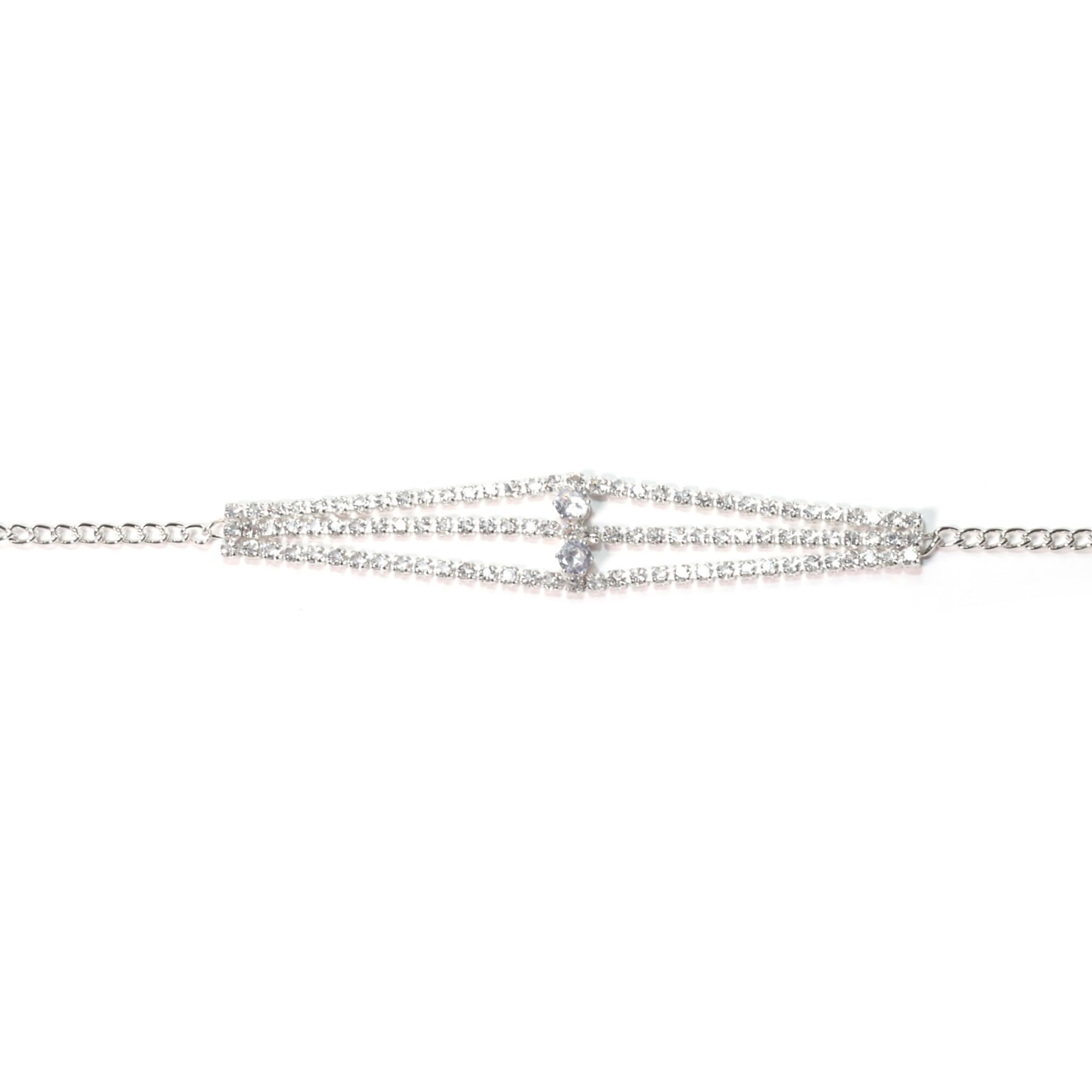 Zirconia Bracelet with Magnetic Closure for Women | Elegant Alloy Bracelet with Sparkling Zirconia | Stylish Jewelry for Daily & Parties | Comfortable & Skin-Friendly Bracelet-picture-49