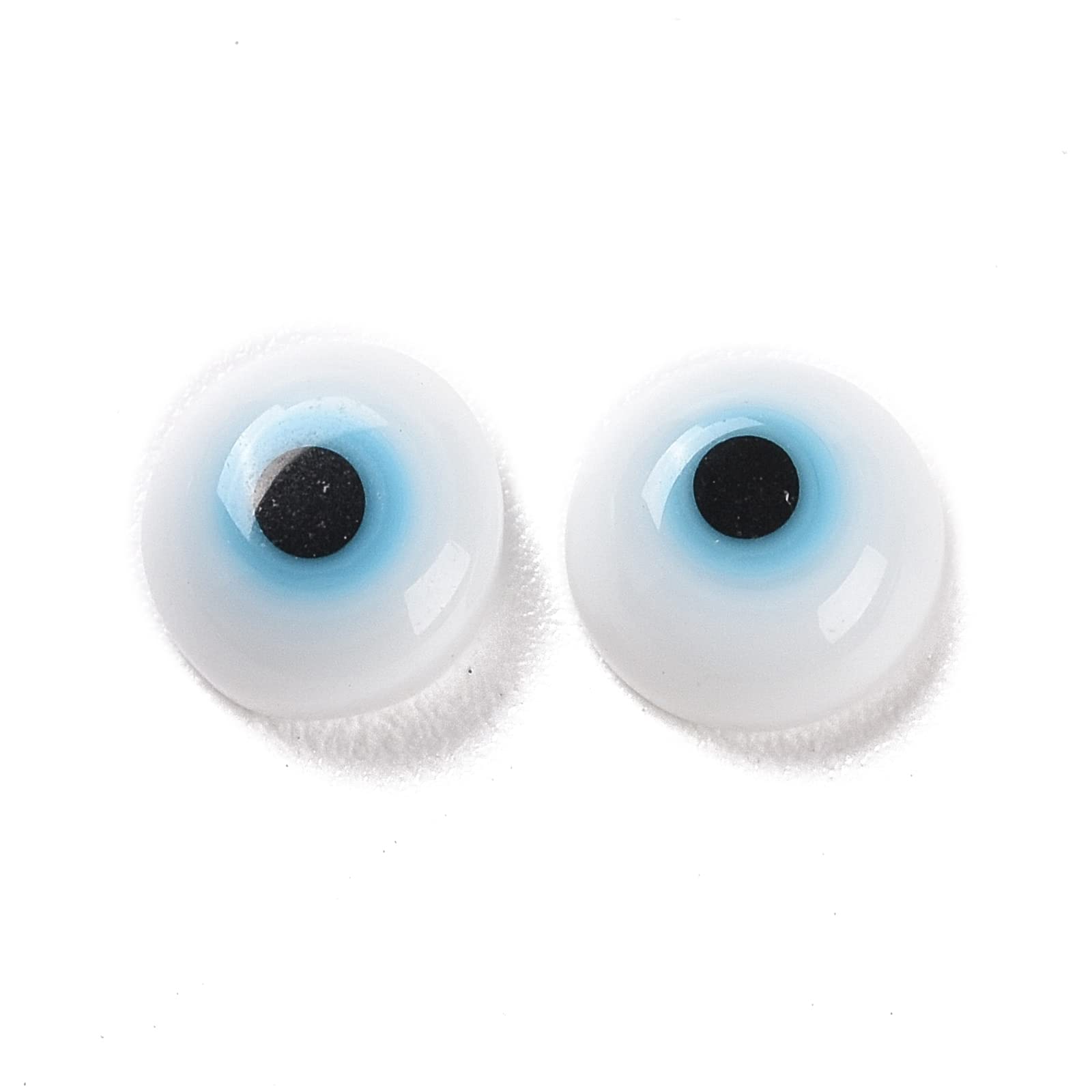 Lot de 300 cabochons ronds et plats en verre pour la fabrication de bijoux Blanc 6 mm