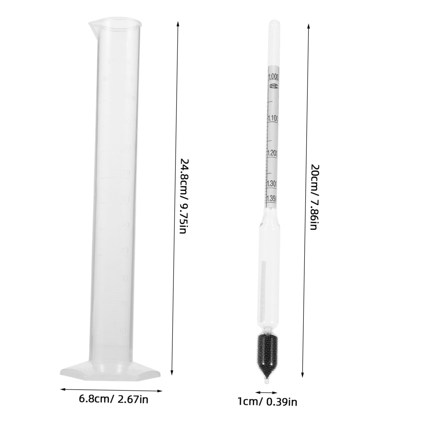 Cabilock 1Set Dough Density Hydrometer Kit Accurate Measuring Cylinder for Baking and Food Preparation Portable and Efficient Kitchen Supplies