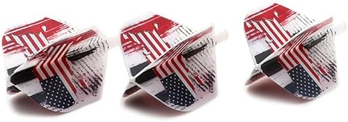 Miniatura 4 de CUESOUL TERO AK4 - Vuelos de dardos con forma estándar con diseño de bandera de EE. UU