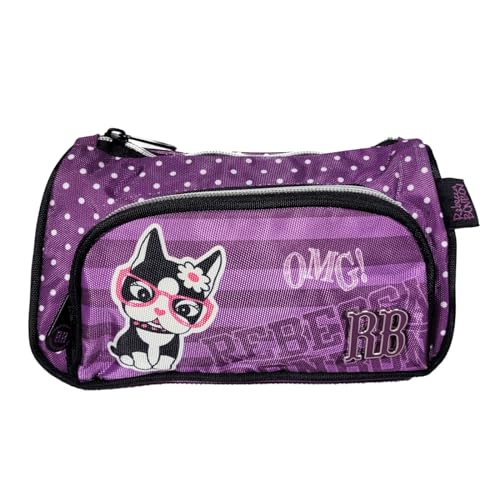 Estojo Rebecca Bonbon Bolsinha Escolar Menina Poá (Roxo)