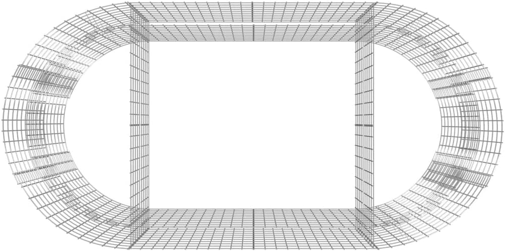 Gabion Raised Bed Galvanized Iron 78.7"x39.4"x39.4",Sturdy Galvanized Iron Gabion Raised Bed for Gardens and Patios Gardening Pots & Planters