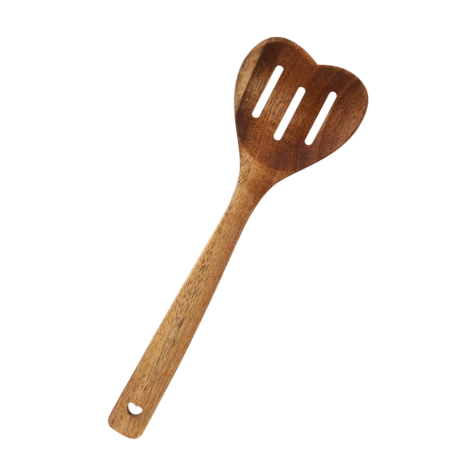 Kalttoy Shaped Wood Spoon Mixing Spoons Kitchen Utensils Teaspoons Heat Resistance Long Handle Coffee Spoon Easy to Use Wood Heart Shape Spoons