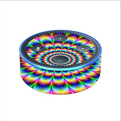 Skin Decal Vinyl Wrap for Amazon Echo Dot 2 (2nd Generation) / Trippy Hologram Dizzy