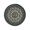 VHC Brands Pine Grove Table Mat Pot Holder Woven Jute Trivet Striped 8 Round