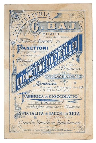 BAJ 1768 – Panettone Baj mit drei Schokoladen (Milch, Fondant und Weiß) – in Blechdose mit historischem Heft