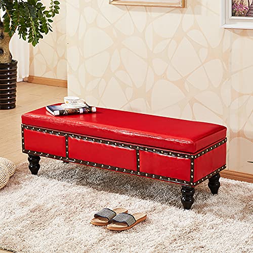 Tabouret à langer compact rouge pour optimiser une petite entrée