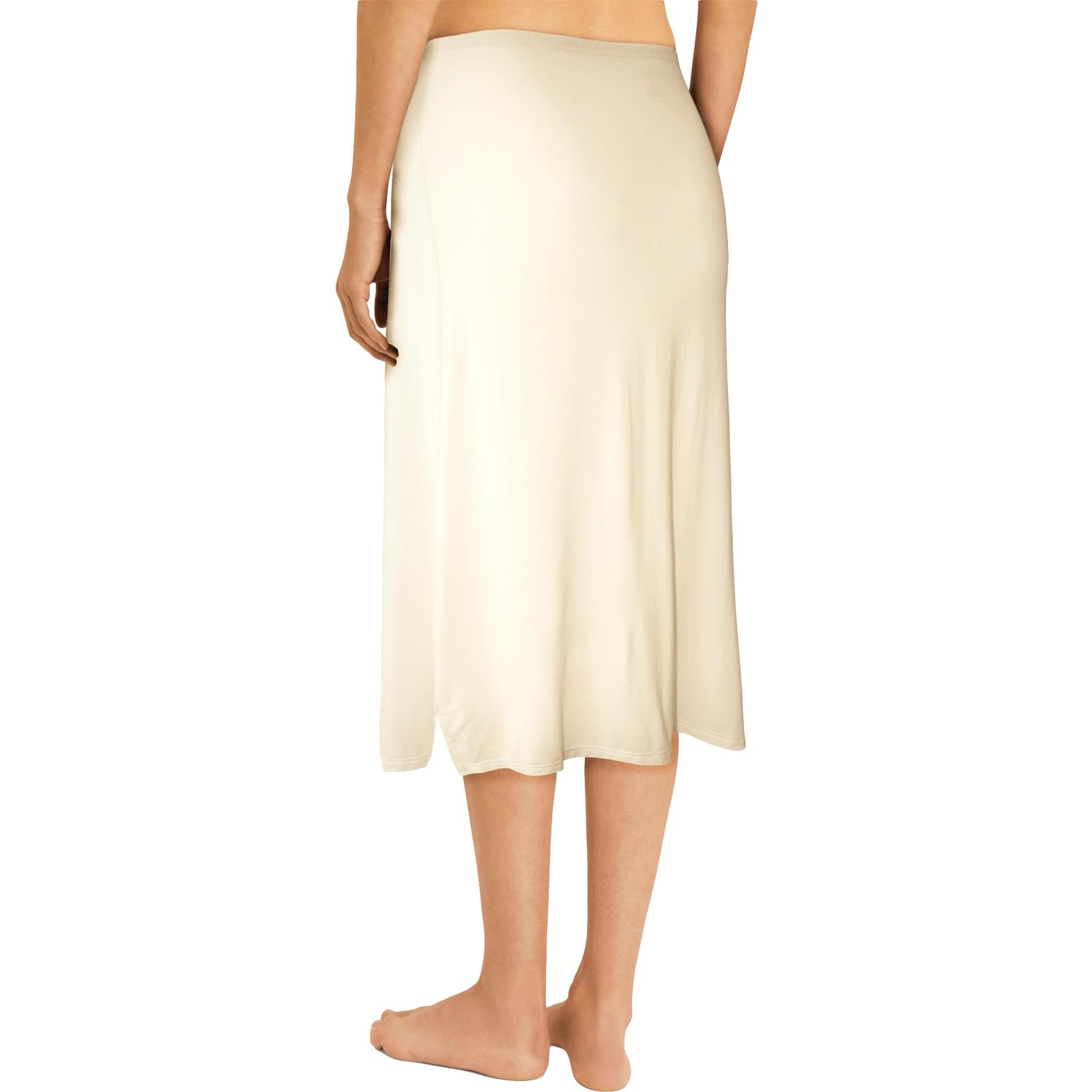 BestSale247 Jupon long pour femme : environ 70 cm - Court : environ 50 cm - Élégant sous-vêtement invisible en viscose de bambou souple