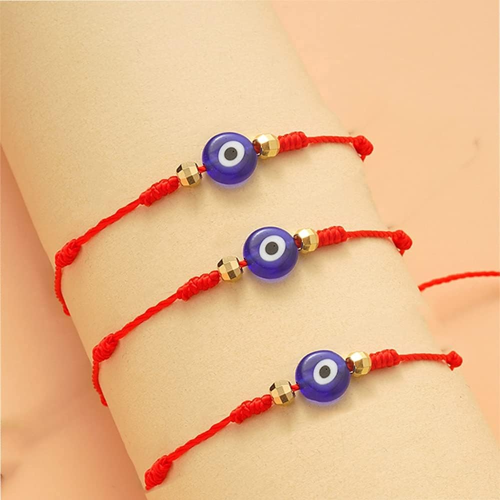 SONNYX 16 Set Evil Eye String Kabbalah Bracelets 7 Knots Bracelets Adjustable Hand-Woven Red Rope Cord Thread Braided Bracelet Protection Lucky Amulet Bracelet for Women Men - Image 5