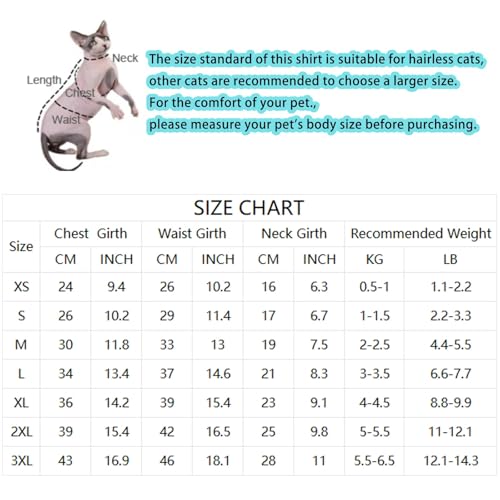 Débardeur sans Manches pour Chaton sans Poils Protège Peau Chat Sphynx - 4