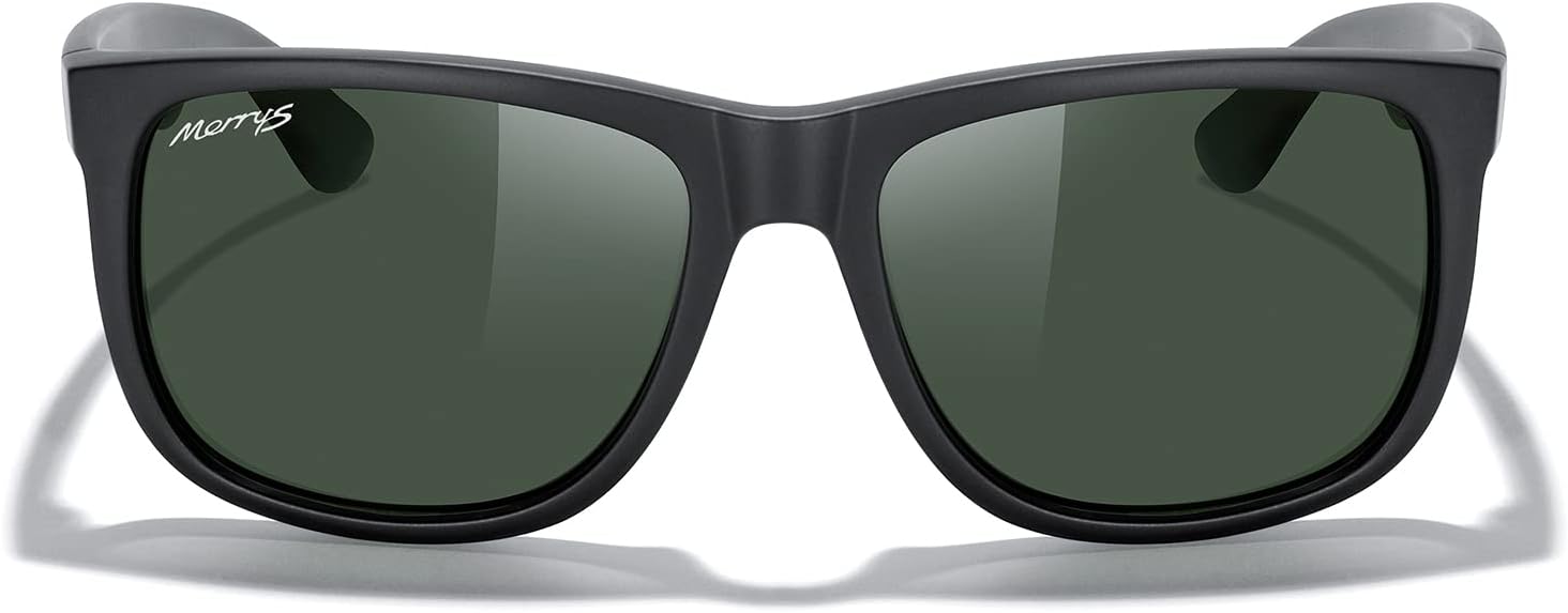 MERRY'S Men's Rectangular Polarized Sunglasses UV400 Protection for Driving Fishing Hiking Golf Outdoor Sport Glasses S8165