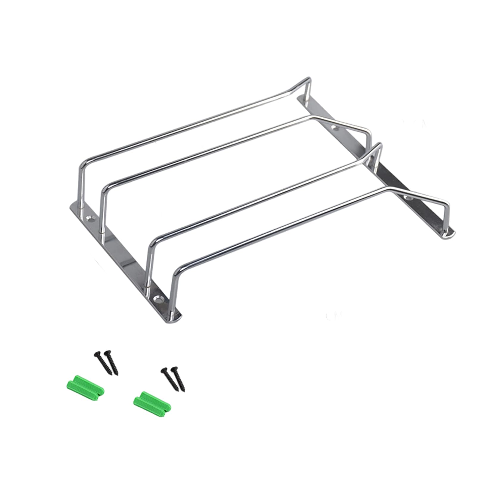 NEWFT Space Saving Overhead Wine Glass Rack Sturdy Nonrust Steel Mountable Storage Solution Rustproof Wine Glass Stand Holder