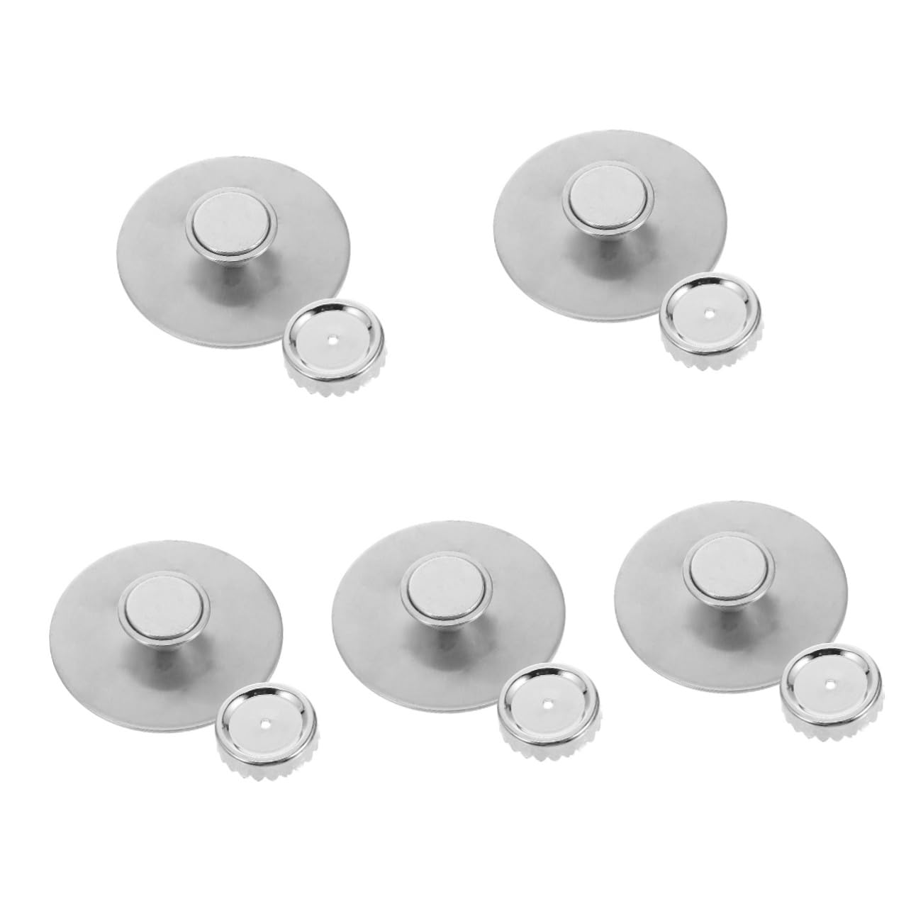 NUOBESTY 5 Pezzi portasapone magnetico porta sapone da parete portasapone da parete saponetta magnetica Titolare Porta sapone magnetico gancio magnetico per sapone Acciaio inossidabile