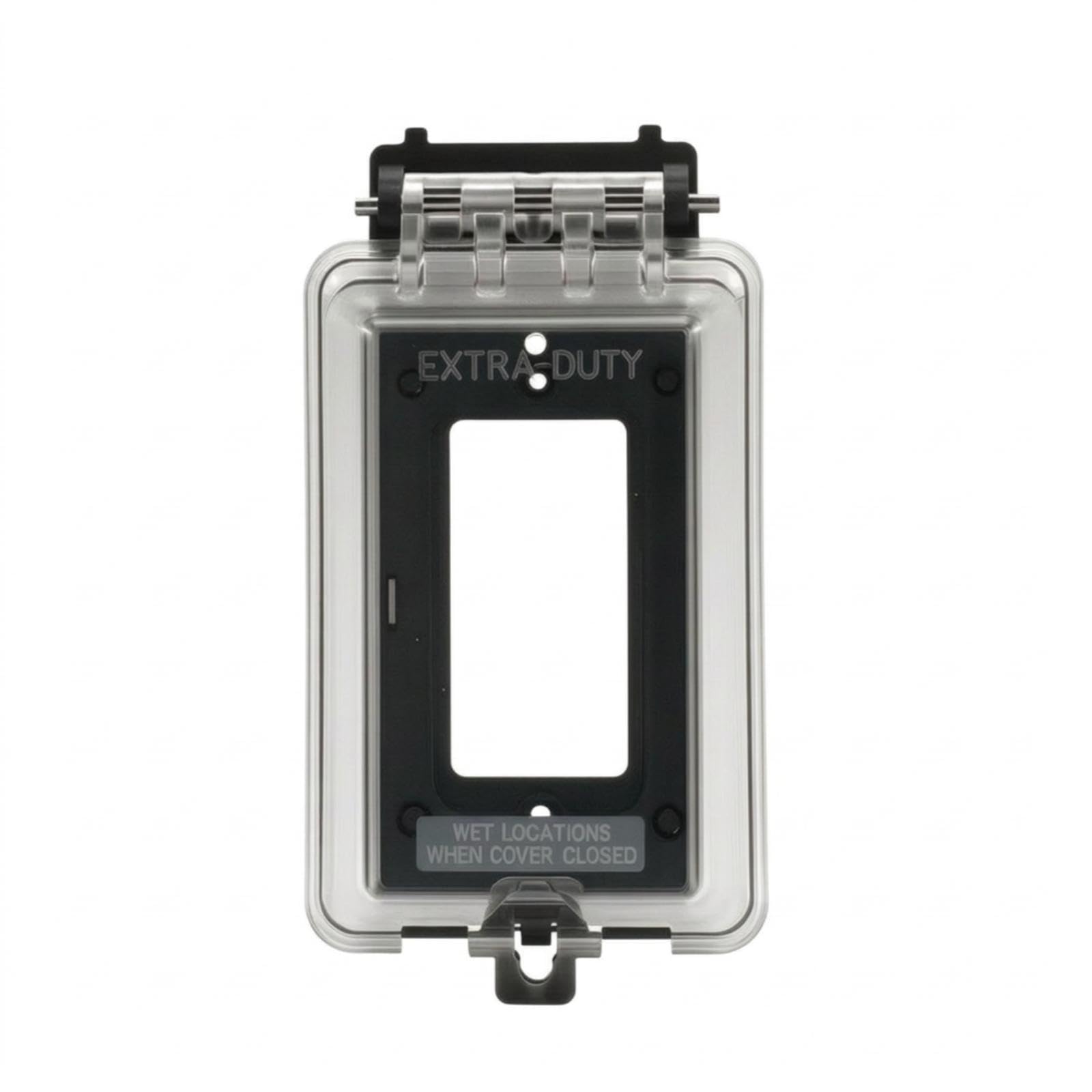 Weatherproof Outlet Cover Exterior Outlet Cover with Clear Lid Vertical for Homeowners, Electricians, Wet Locations, Patios 1-gang Vertical-picture-21