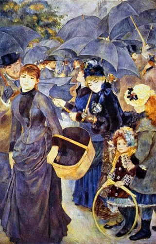Toile Renoir Les Parapluies affiche impression abstraite salon 60x90