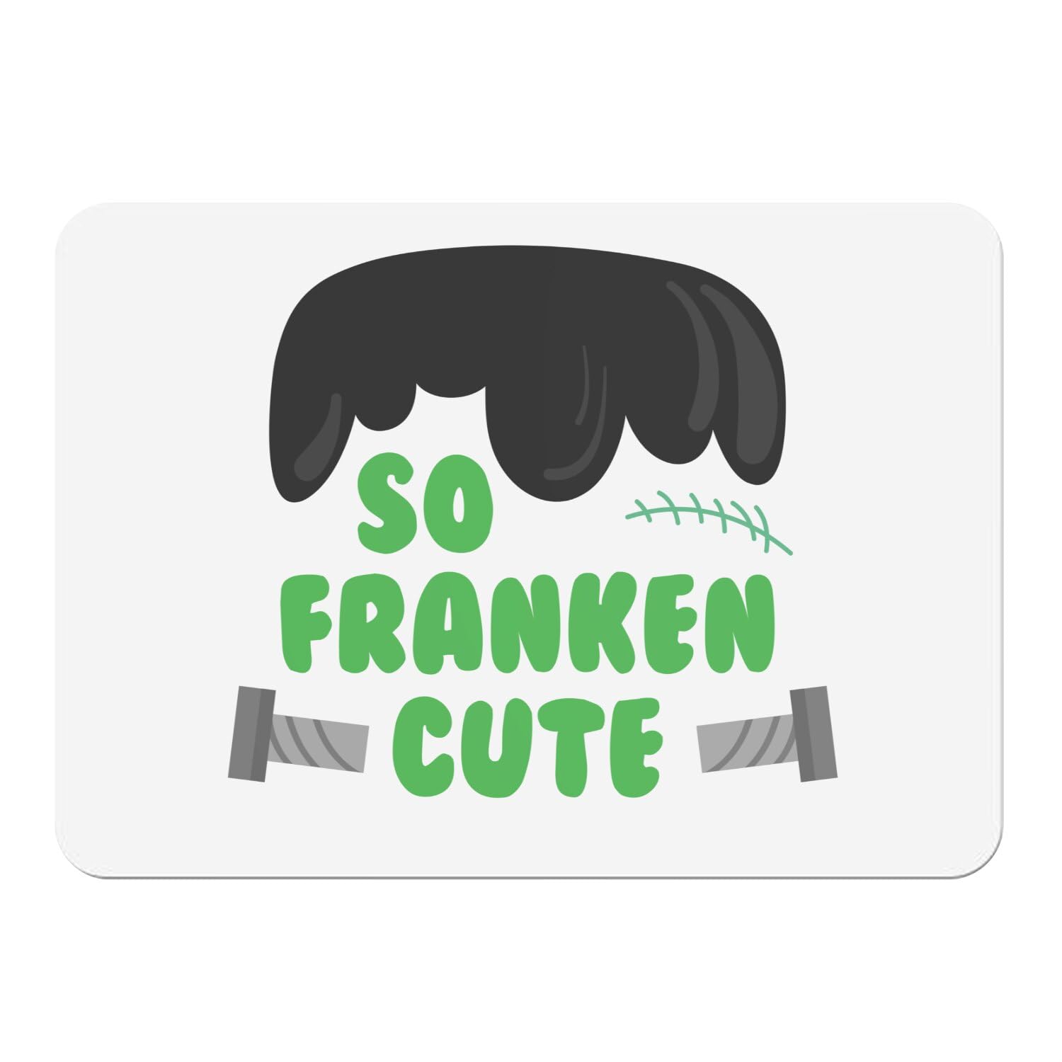 Sets de table blanc monstre Halloween en liège 40x29 cm | Napperon souple grand format