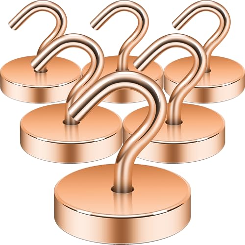 Neosmuk Magnetic Hooks Steel Tube Design for Cruise,180lb+ Bronze,6 Pack
