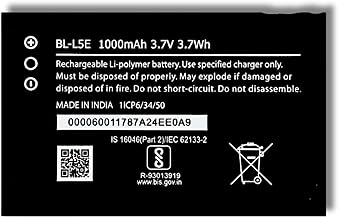 Replacement Battery BL-L5E 1000mAh 3.7V – Compatible with Nokia 1100 | 1110 | 1110i | 1112 | 1200 | 1208 | 1600 | 1650 | 2600 | 3100 | N70 | E50 & More Classic Nokia Phones bl-l5e 1000mah 3.7v 3.7wh