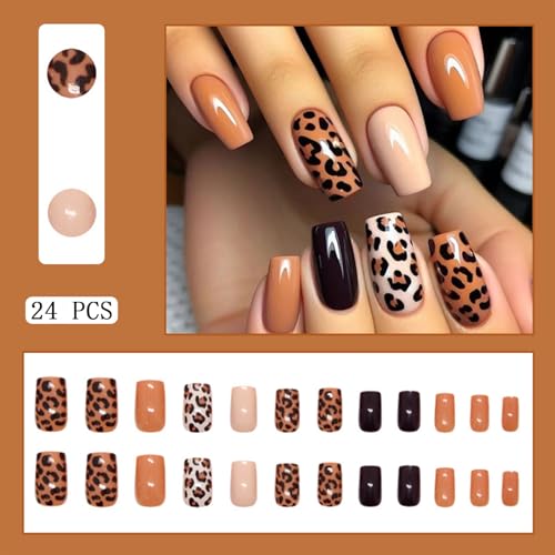 Leopard Print Press-On Nails - Cheetah Design for Nail Art