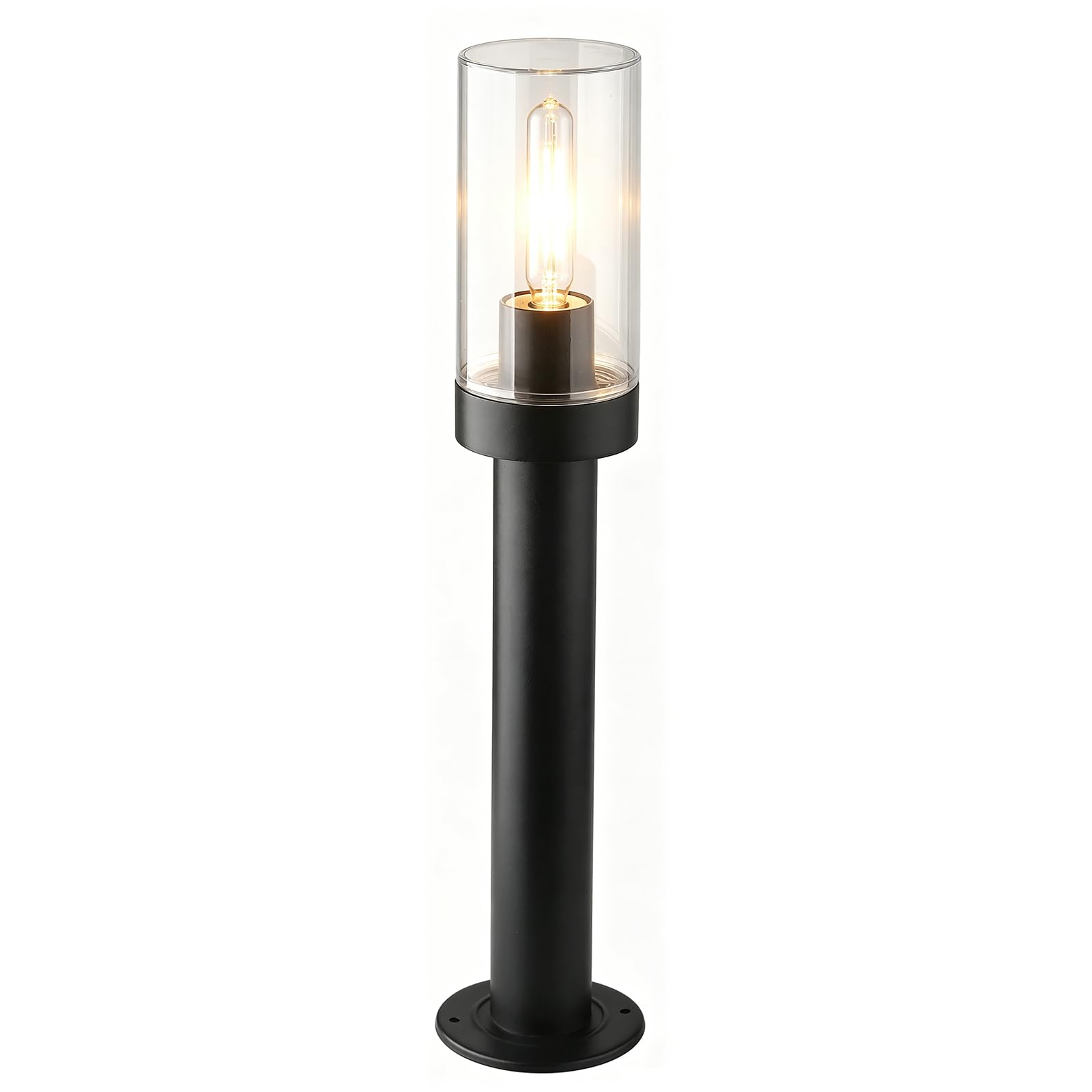 olvaxey 50cm High Outdoor Garden Light E27 for Bright Illumination,IP44 (Bulb Excluded) (Round)