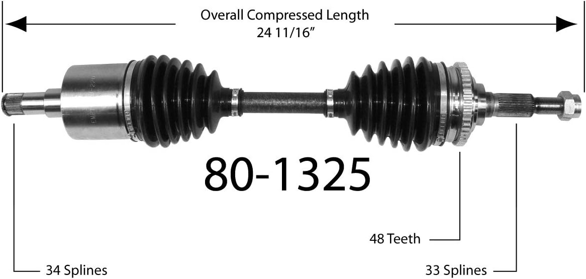 Empi 801325 CV Joint HalfShaft Assembly Automotive