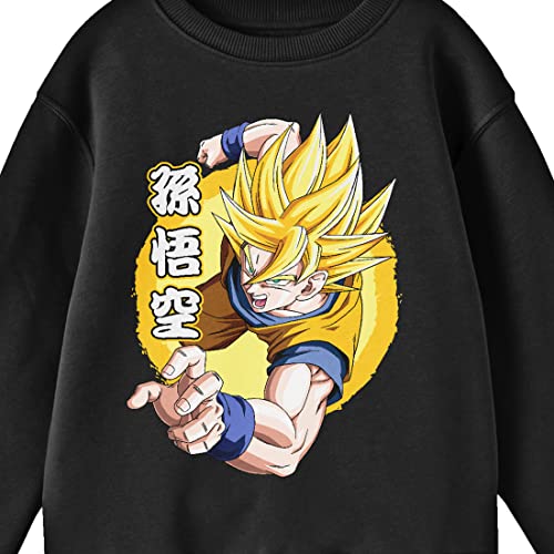 Dragon Ball Z Son Goku Crew Neck Long Sleeve Youth Black Sweatshirt2