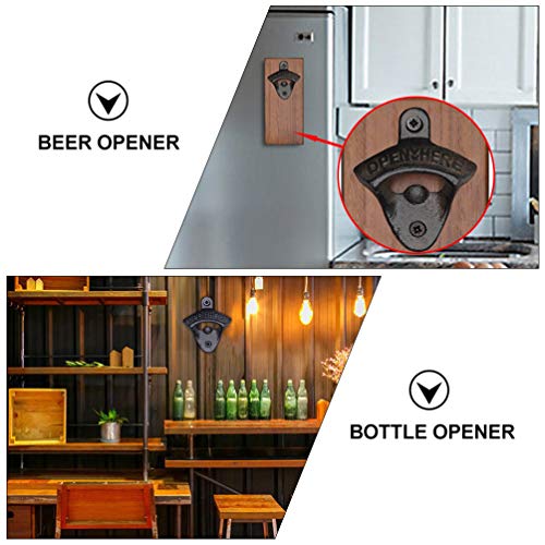 STOBOK 2 Unidades Vintage Retrô Abridor de Garrafas de Ferro Fundido Removedor de Tampa de Frasco de