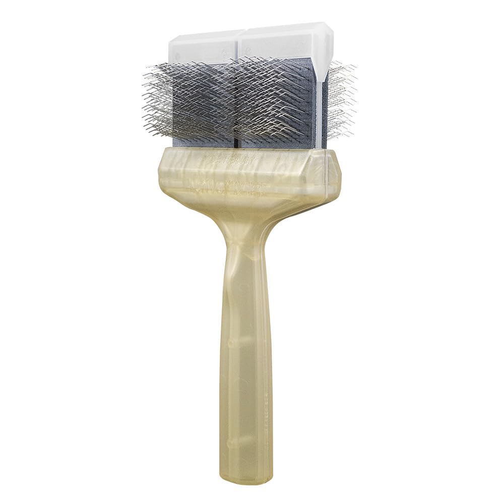 Coat Grabber Soft Gold Hundebürste & Katzenbürste, 9 cm | Ultraweich, Finishbürste, Für kurzes und seidiges Fell, Flexibel, Made in Germany, Profi Qualität , seidiges Fell