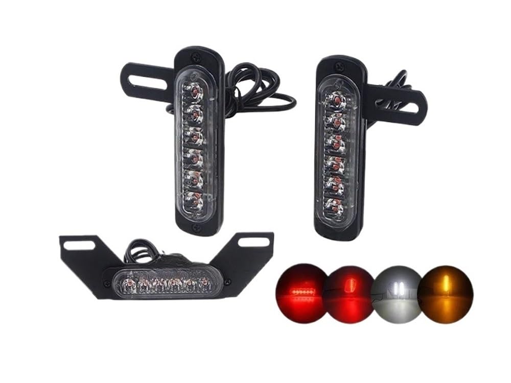 Fanale posteriore moto LED Universale Per Targa Per B6, Luce Di Stop, Luce Di Stop A Raffica, Luce Di Direzione Posteriore, Luci Ausiliarie Lampeggianti