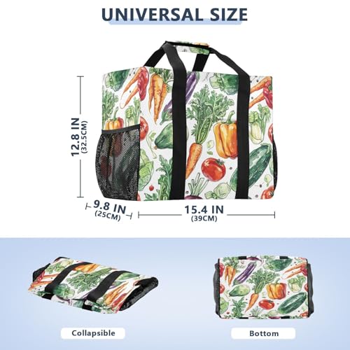 Nander Cartoon Vegetables Foldable Tote Bag Waterproof Sandproof Women Beach Bag Handbag Gym Bag Travel Shopping Bag2