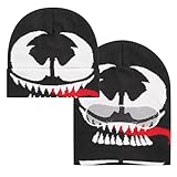 Spiderman Boys Fleece Hat with Eye Mask Cutout - Winter Beanie & Spiderman Halloween Mask Combo Hat