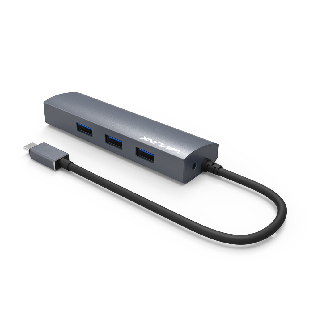 Wavlink USB 3.0 3 Ports Hub with Gigabit Ethernet Adapter, Unibody Aluminum Alloy Body Slim and Sandblasted Surface Supports for Windows Mac OS-image-48